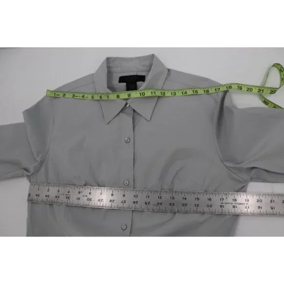 NWT lot of 2 express women's 13/14 button up collared shirt cotton blend career - Picture 6 of 11